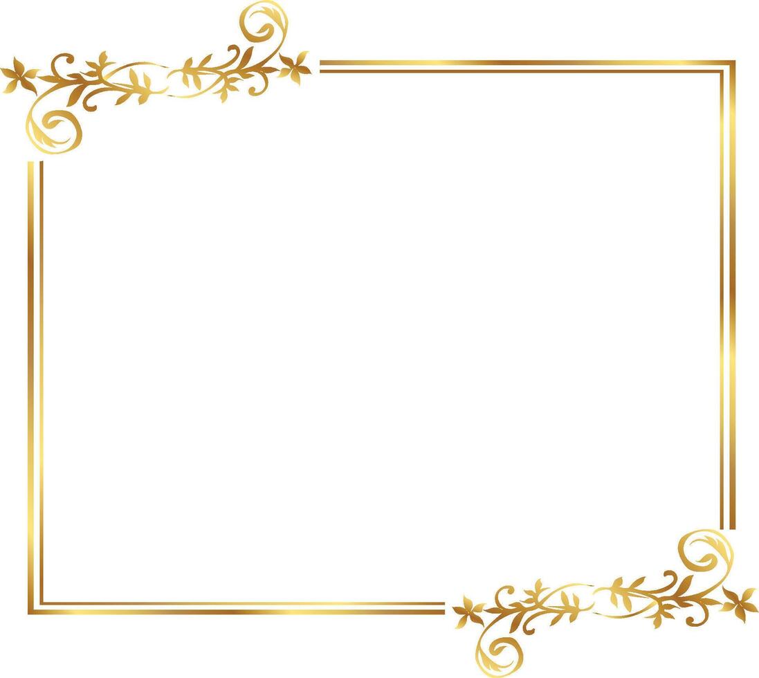 Bronzing border warm color vector