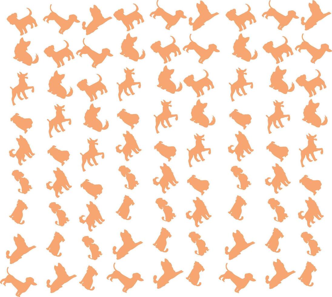 Set dog patterns vector