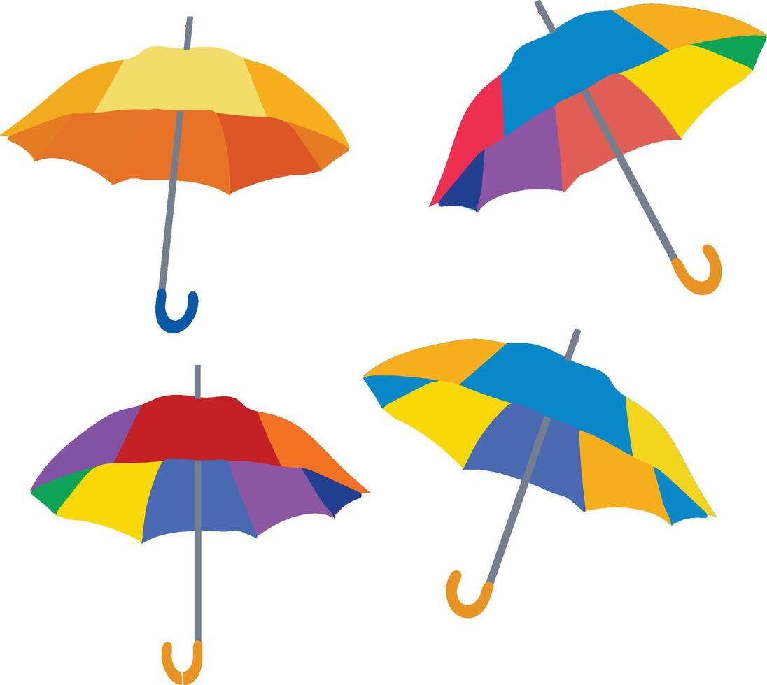 Umbrella pattern sets vector