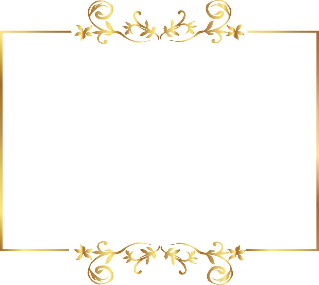 Bronzing border warm color Certificate vector