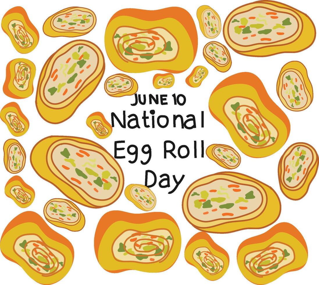 National egg roll day free vectors