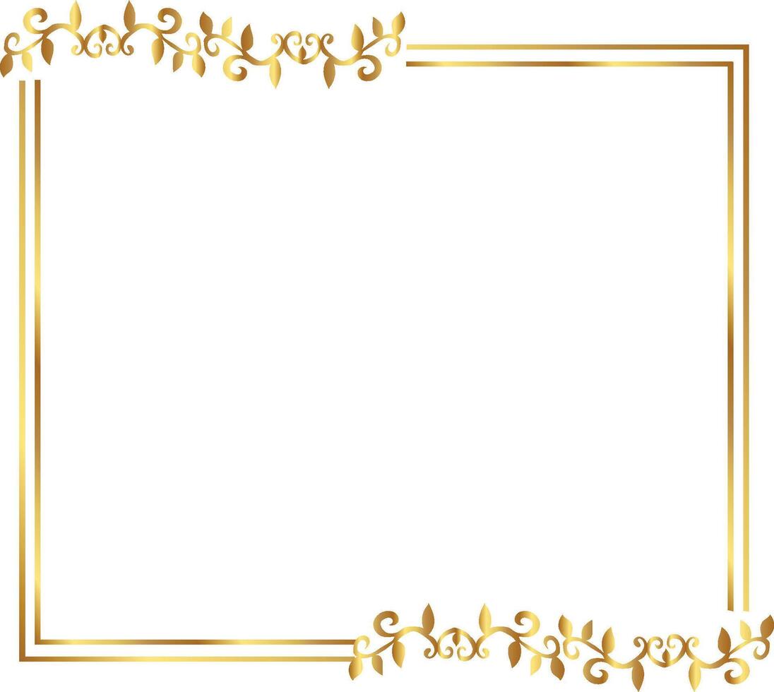 Golden warm gold border vector
