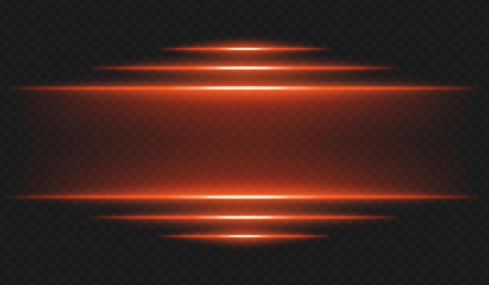 A glowing red light on a black background vector