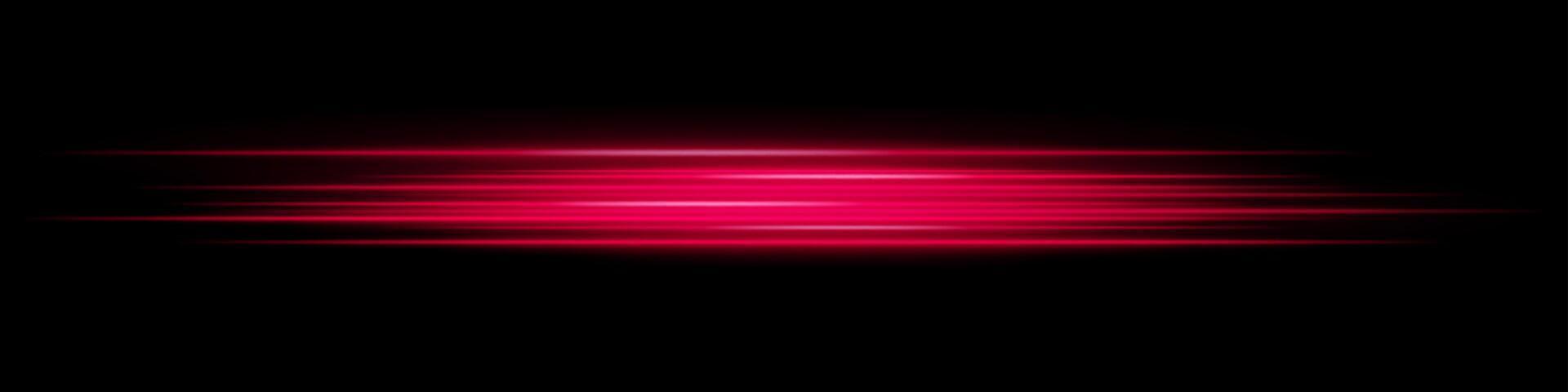 A red light beam on a black background vector