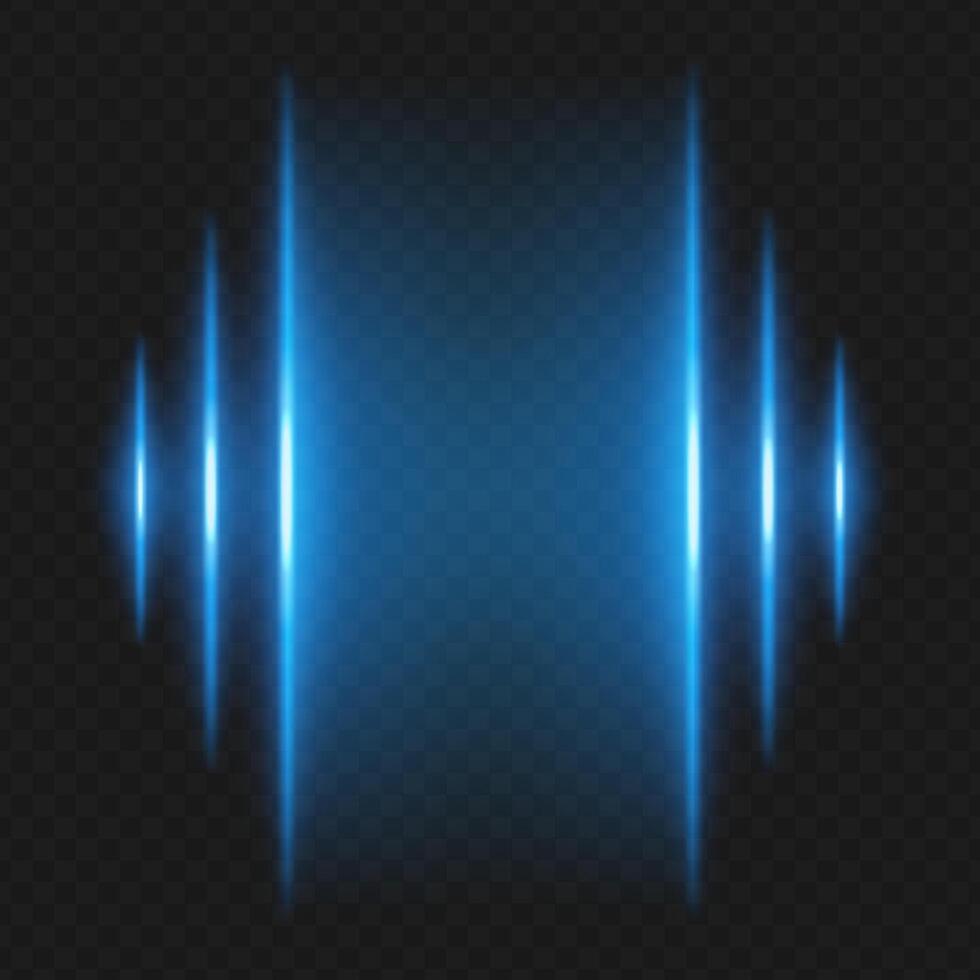 Blue light sound waves illustration vector
