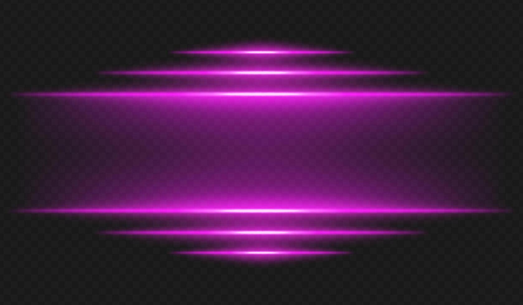 A purple light beam on a black background vector