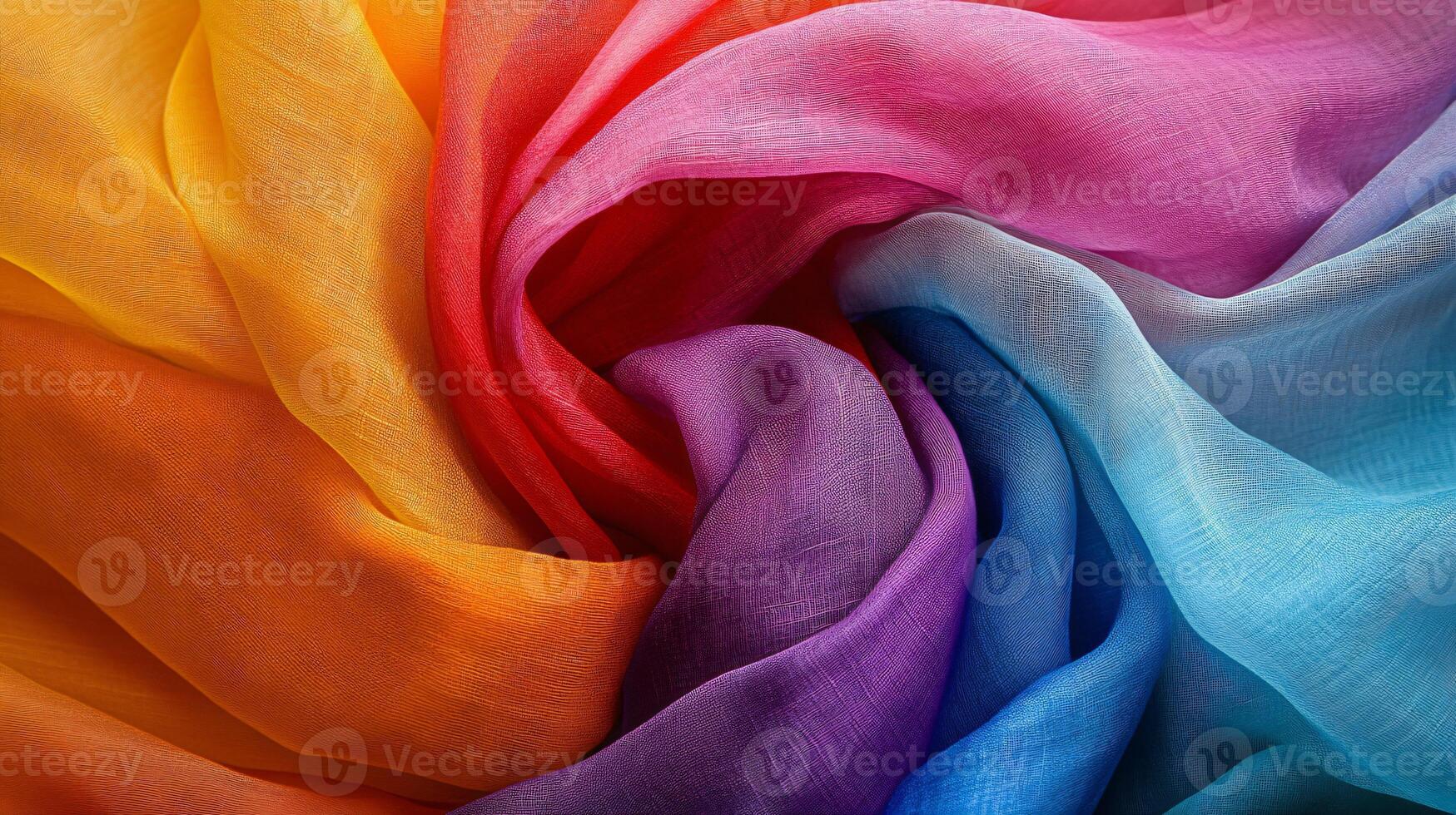 Vibrant Colorful Fabric Textures Intertwining in a Beautiful Array photo