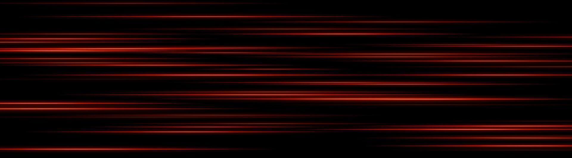 Red lines on black background vector