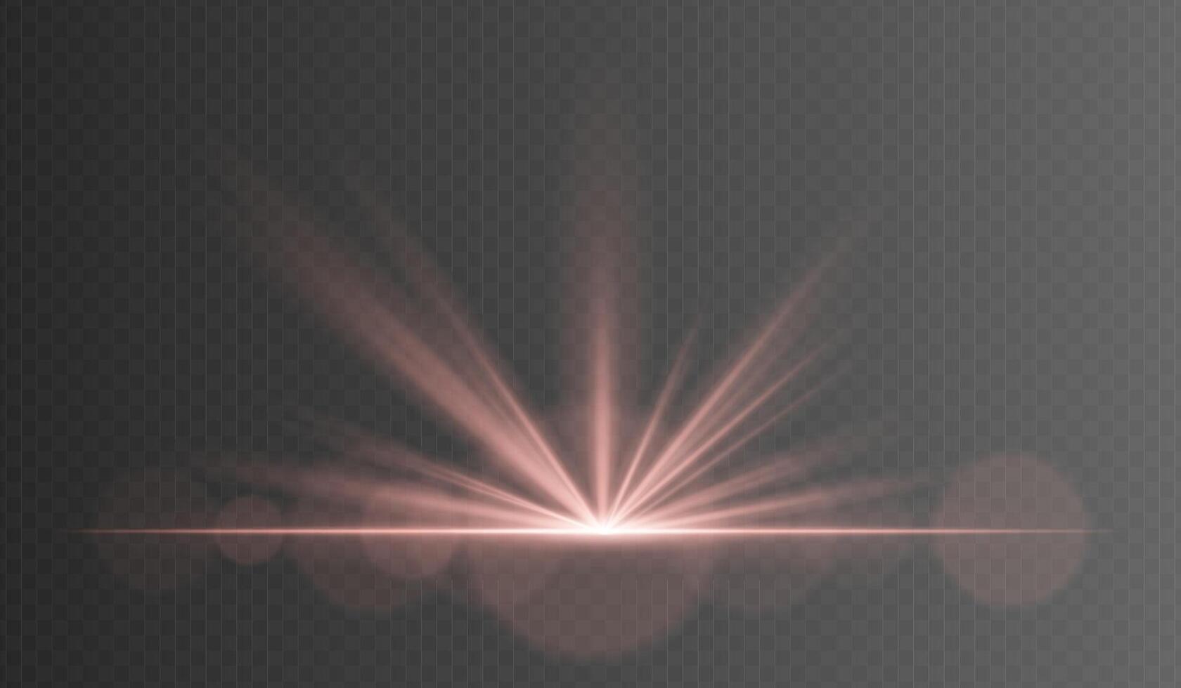 A glowing light with a bright spot on a black background vector