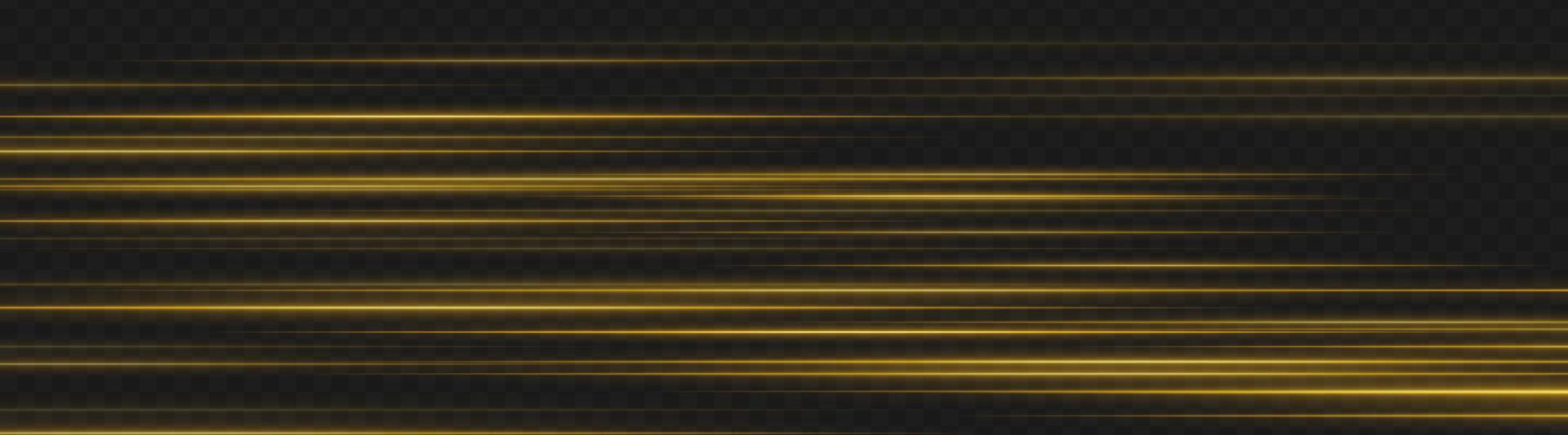 Abstract gold lines on black background vector