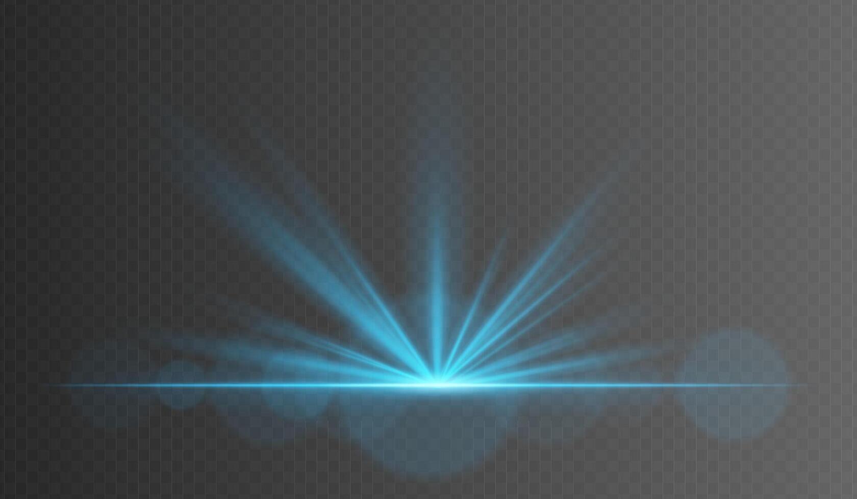 Blue light rays on a black background vector