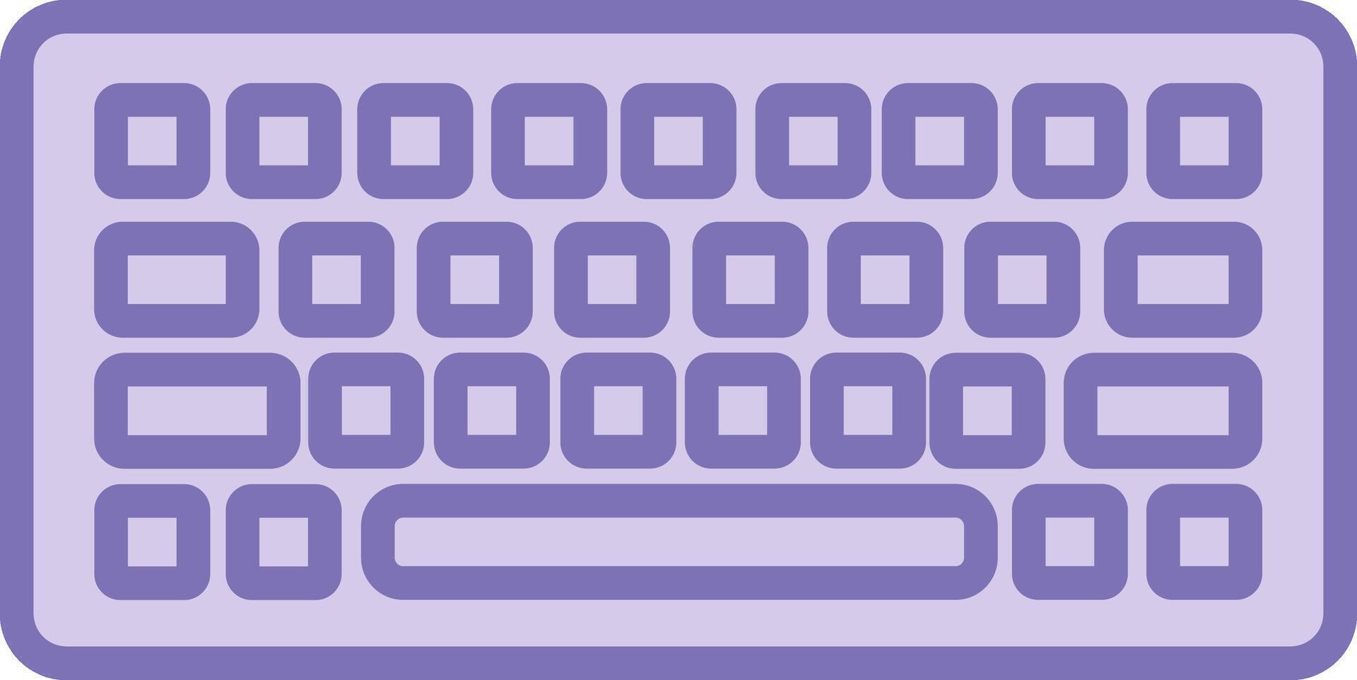 Flat Keyboard Icon for Tech and Typing Interfaces vector