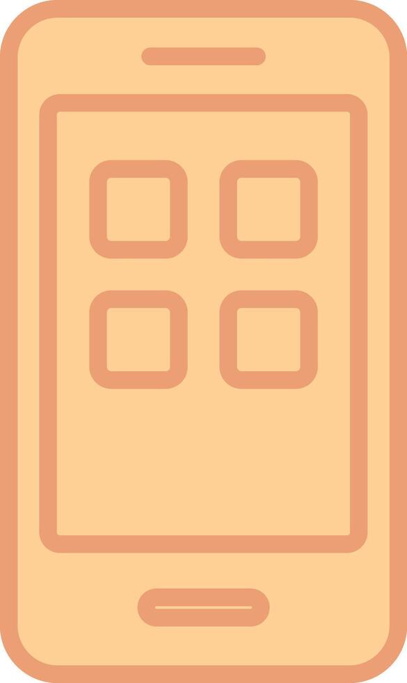 Flat Smartphone Icon with App Interface Display vector