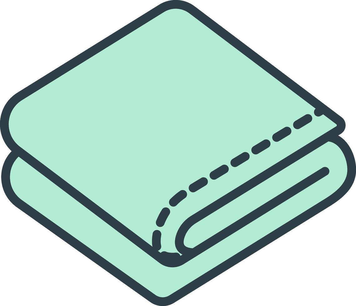 Folded towel icon flat for hygiene apps vector