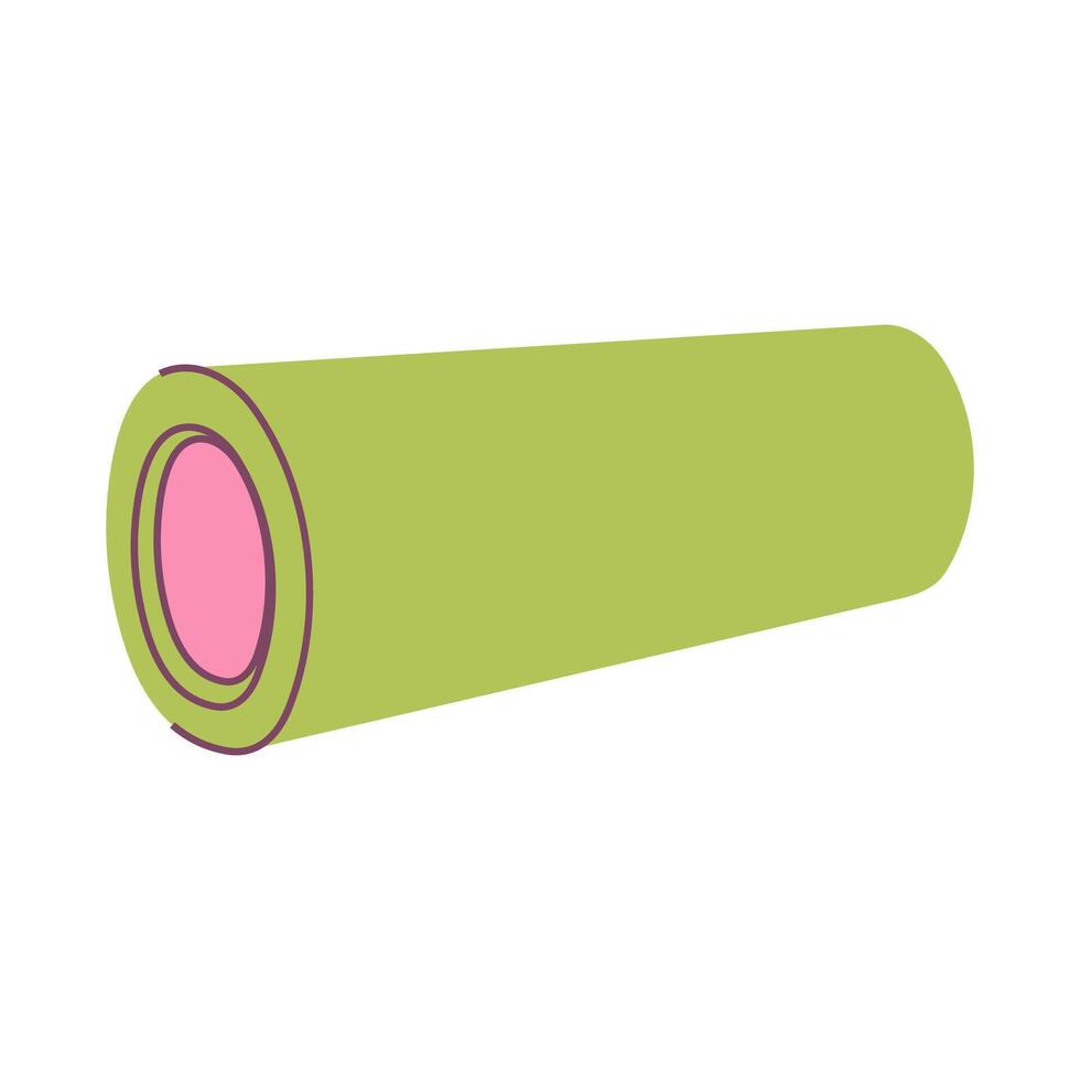 Foam massage roller for muscle recovery and massage vector