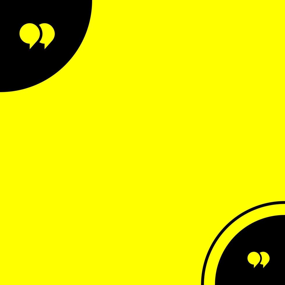 Quote box element with minimalist style. Double quotation marks. vector