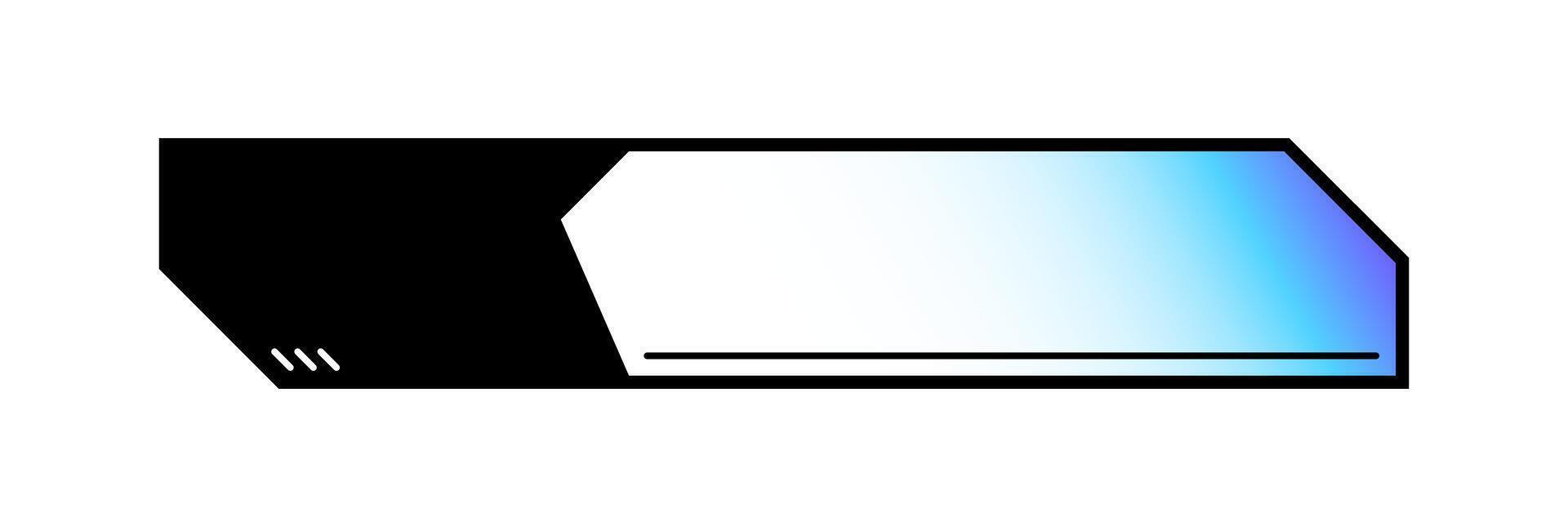 Futuristic lower third interface illustration. vector
