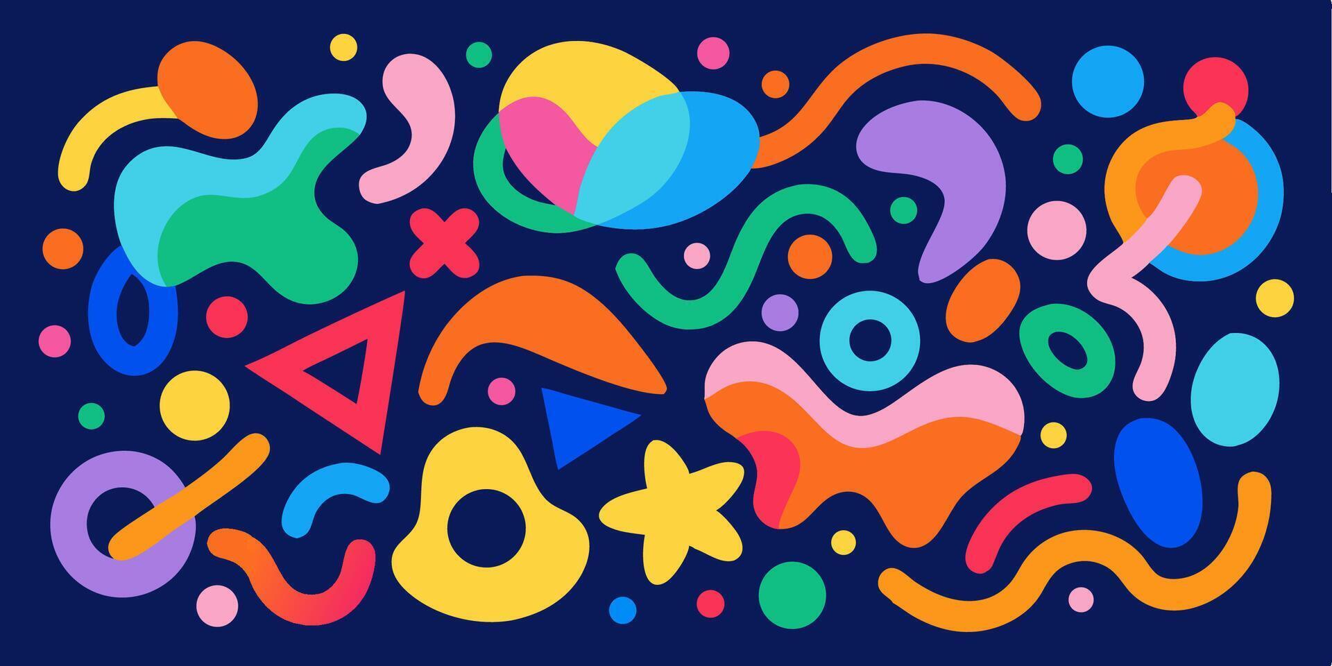 Colorful Abstract Shapes Background Modern Design vector