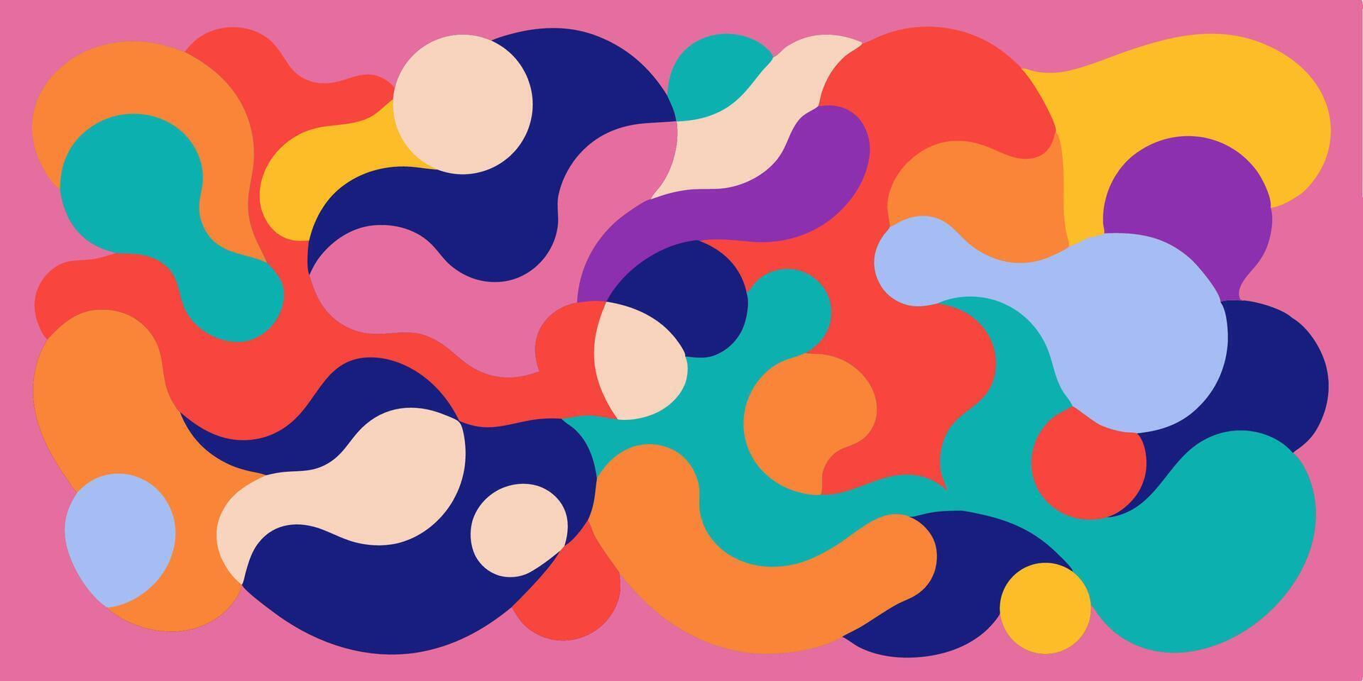 Abstract Colorful Liquid Shapes Background, Modern Design vector