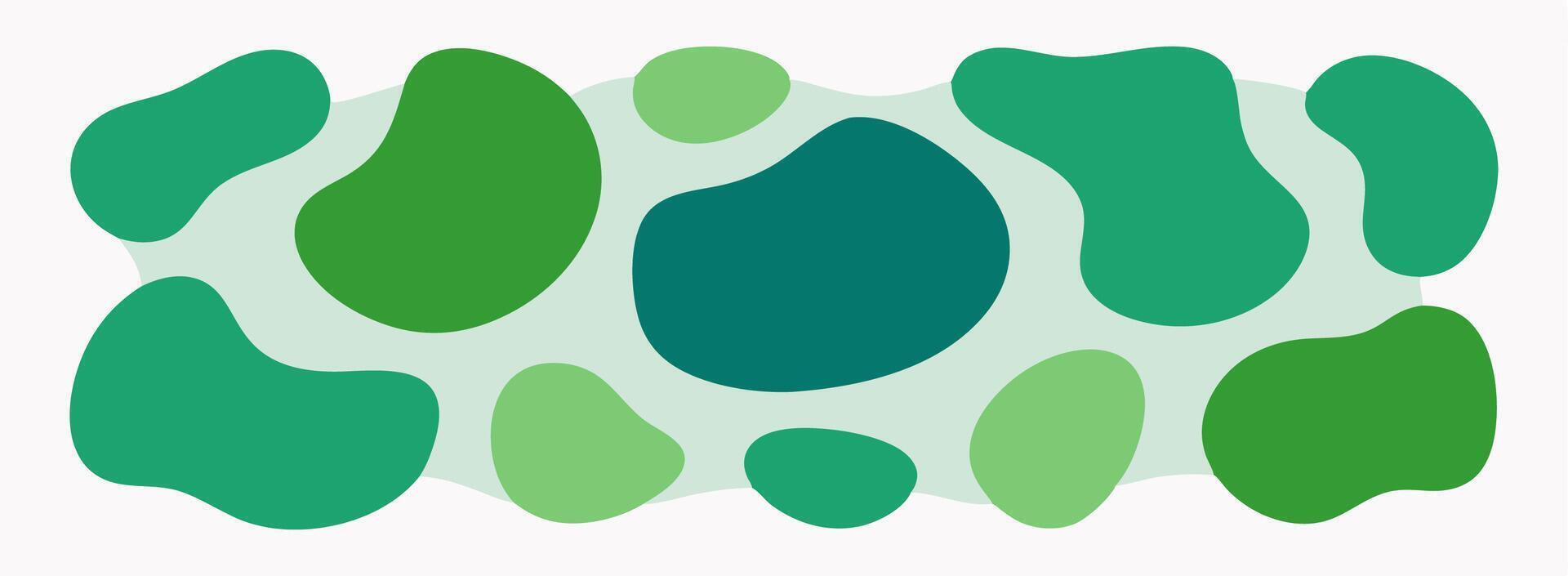 Abstract Green Organic Shapes Background Banner vector