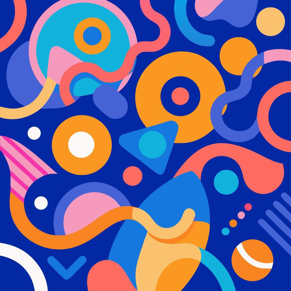 Abstract Colorful Shapes Background, Modern Geometric Design vector