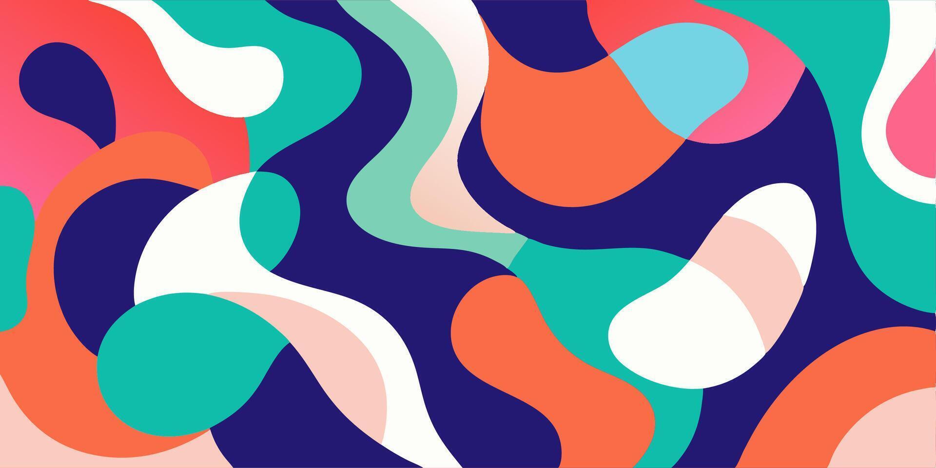 Abstract Colorful Fluid Shapes Background Modern Design vector