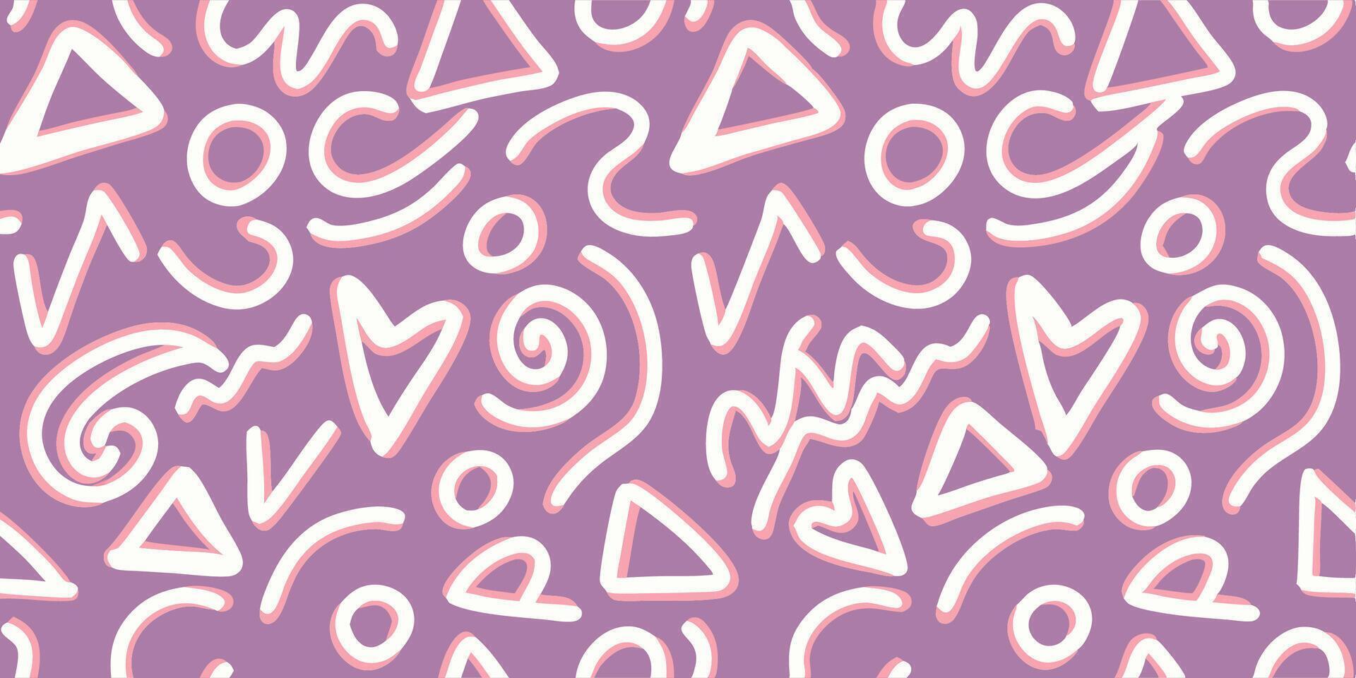 Abstract Purple and Pink Geometric Pattern Seamless Repeat vector