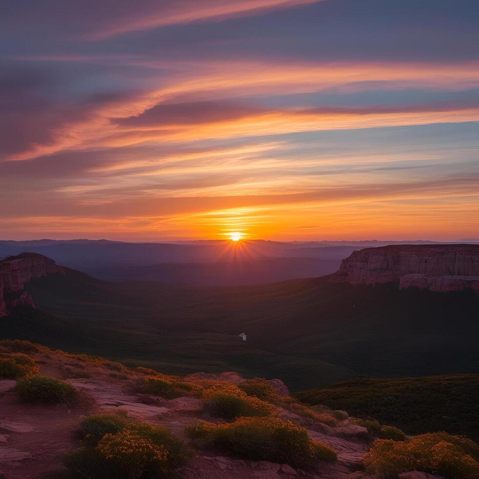 Colors dancing over the mountains photo