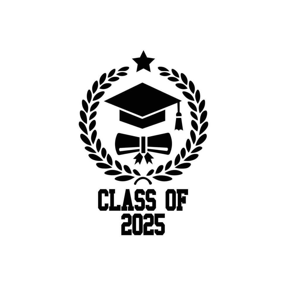Class of 2025 graduation vector