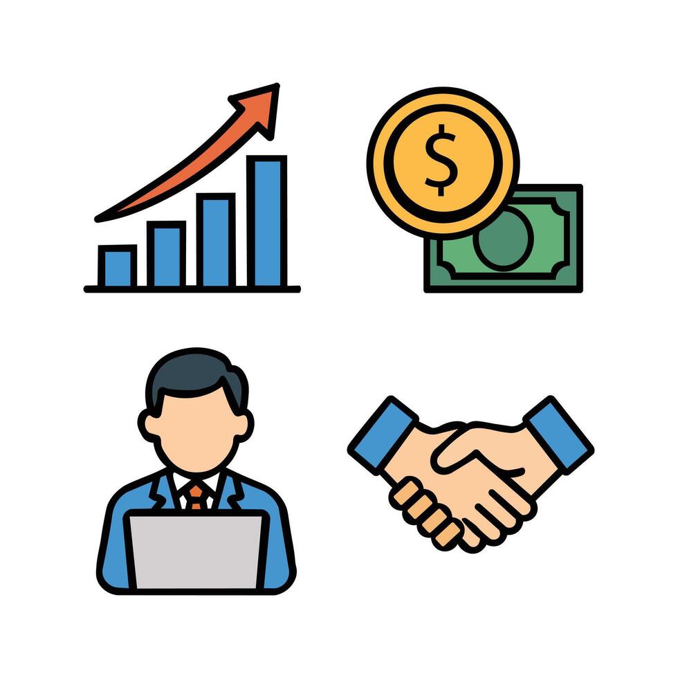 Business office and business logo vector