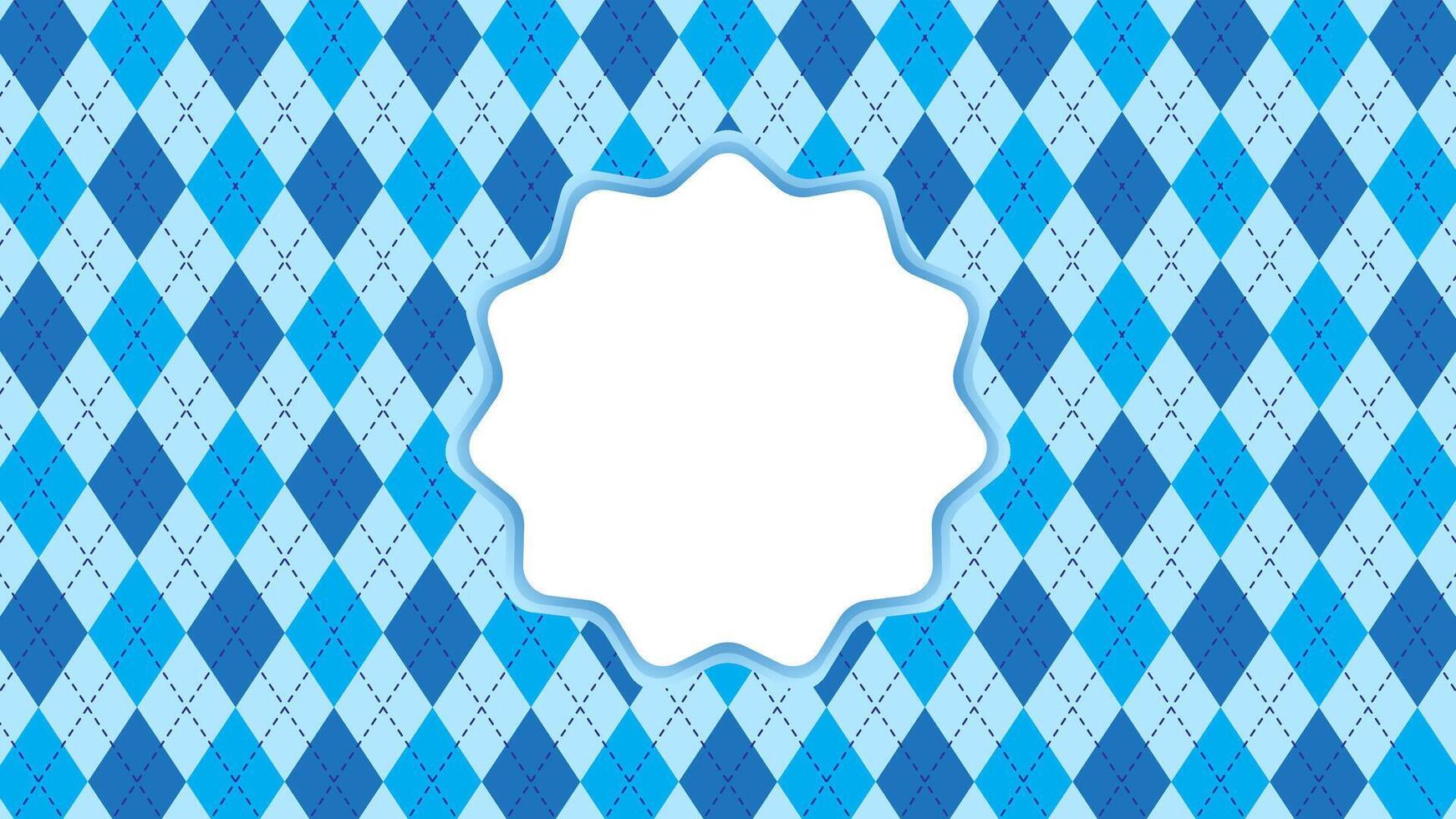 blue cloth background template with white star place holder in middle vector