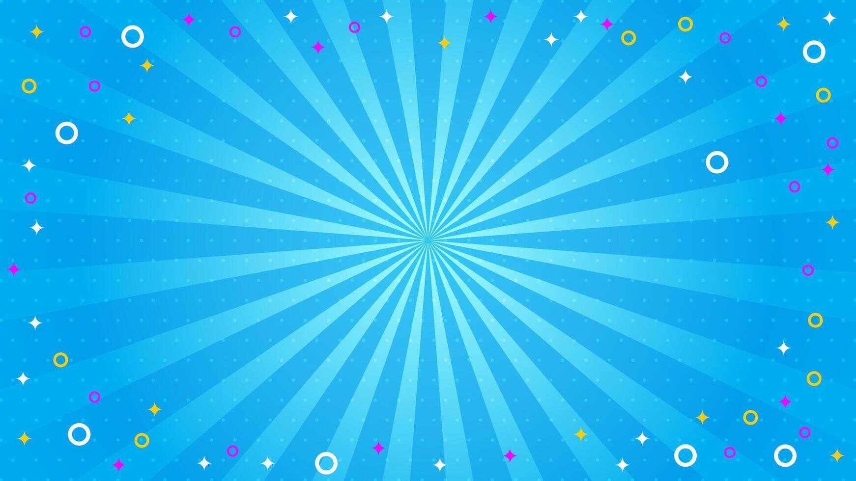 light blur burst line background with circle and star particle frame banner background template vector