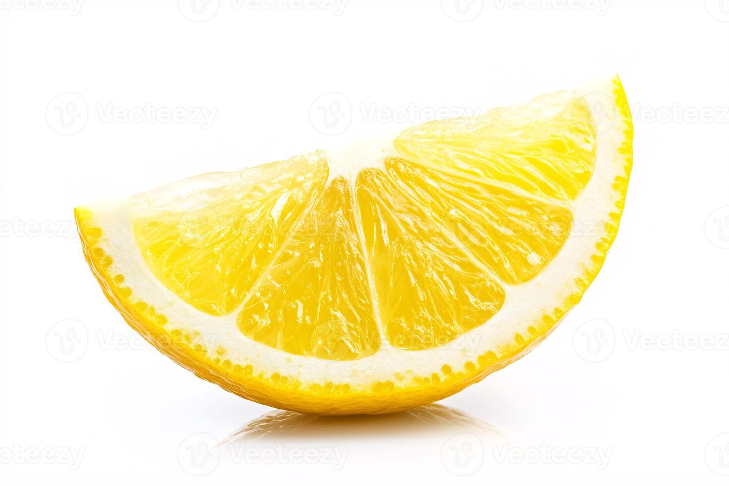 Vibrant and Tangy Citron Slice on Clean White Surface photo