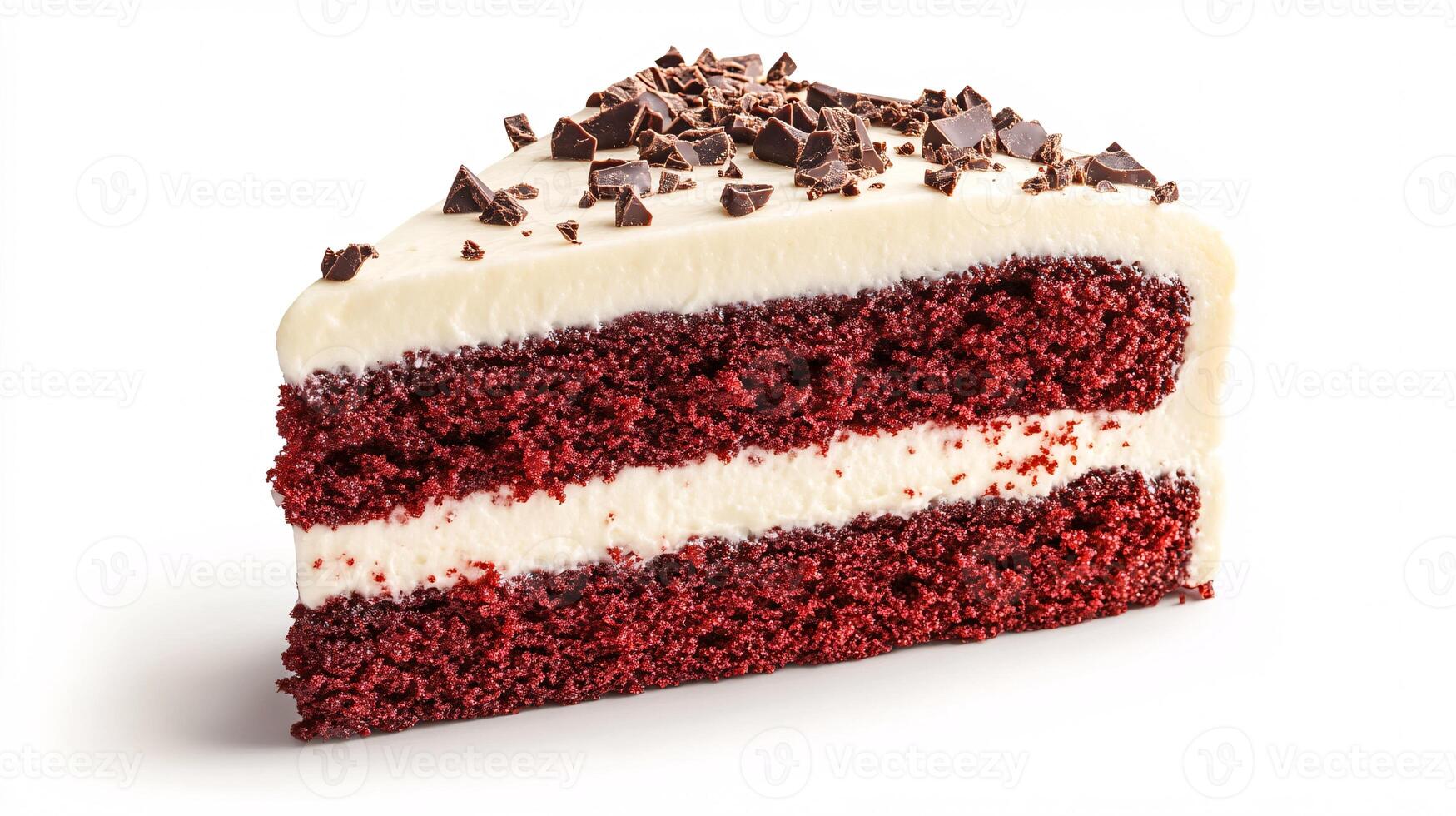 Ultra-Realistic Close-Up of Delectable Red Velvet Cake Layer photo