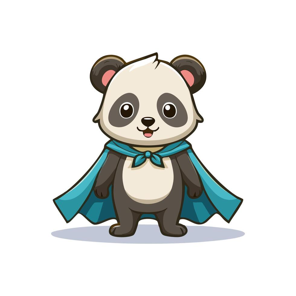 Cute Panda wearing a cape vector