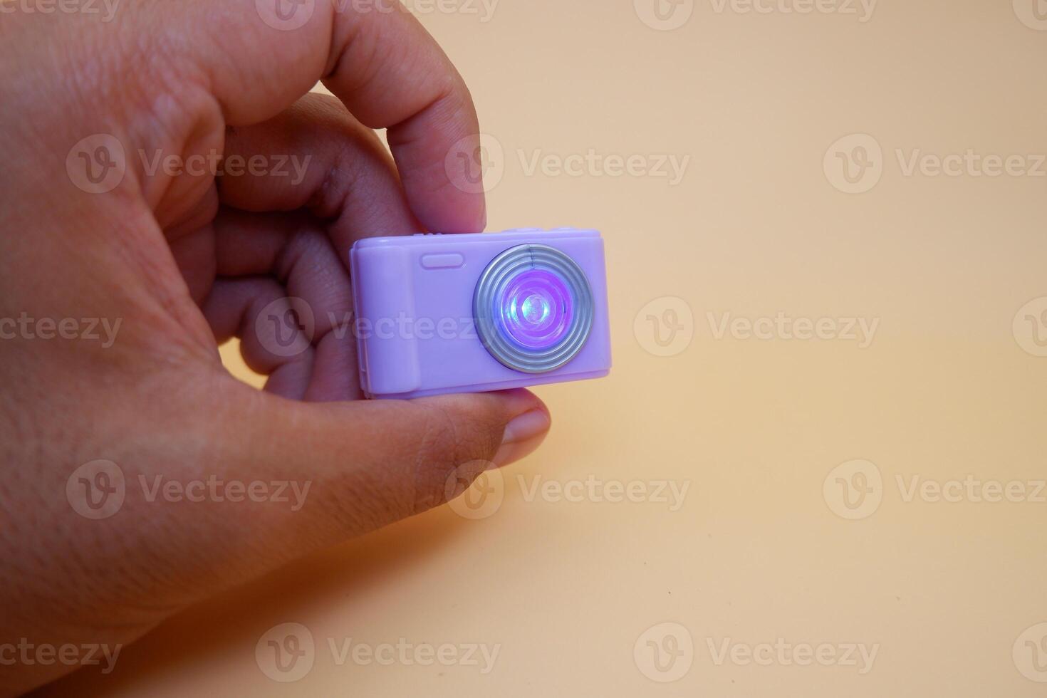 Tiny Violet Camera Toy for Kids Held in Hand photo