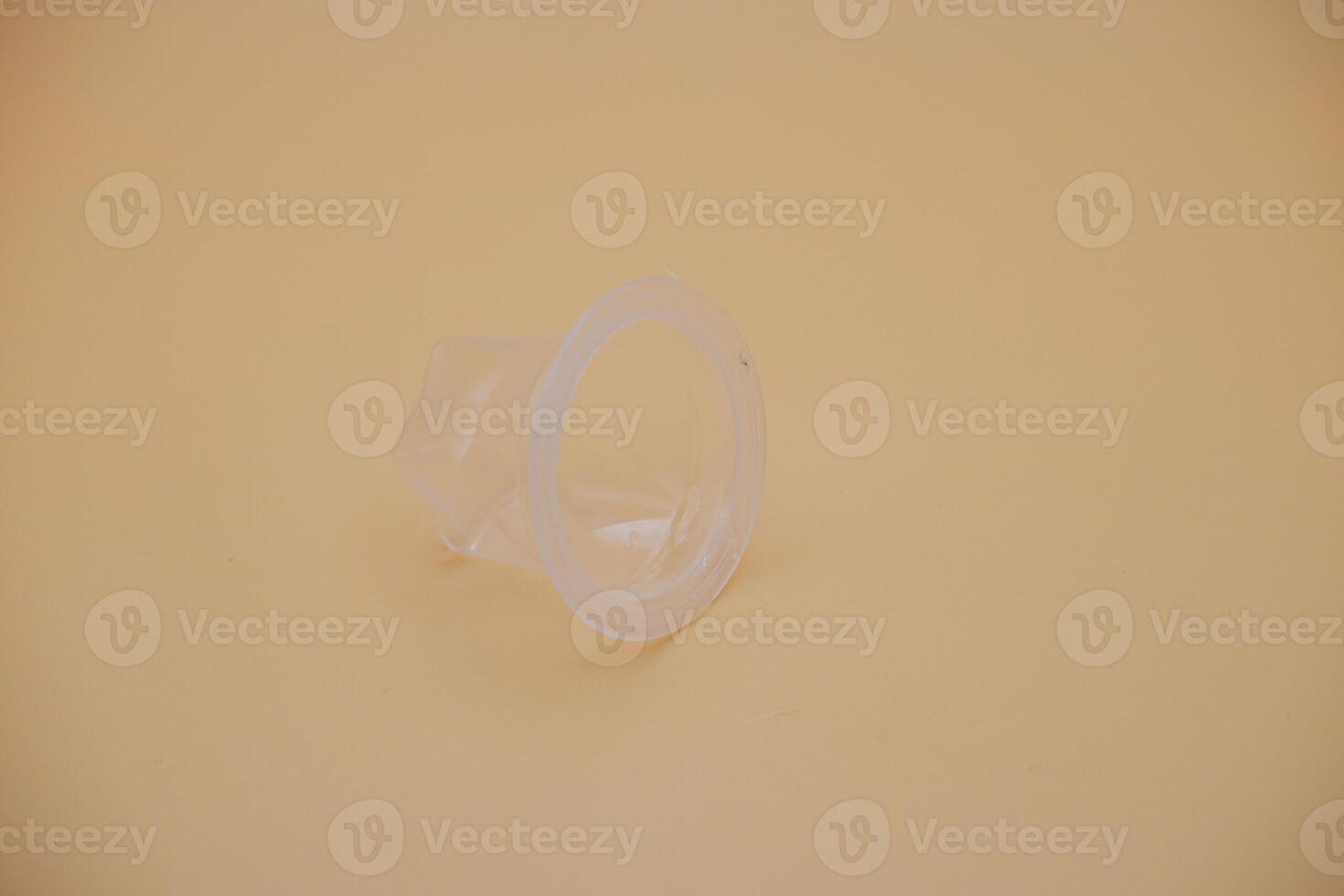Small Clear Packaging for Jelly Dessert on Studio Backdrop photo