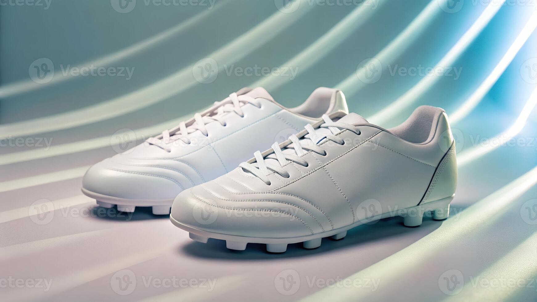 White Soccer Shoe Pair Sport Footwear photo