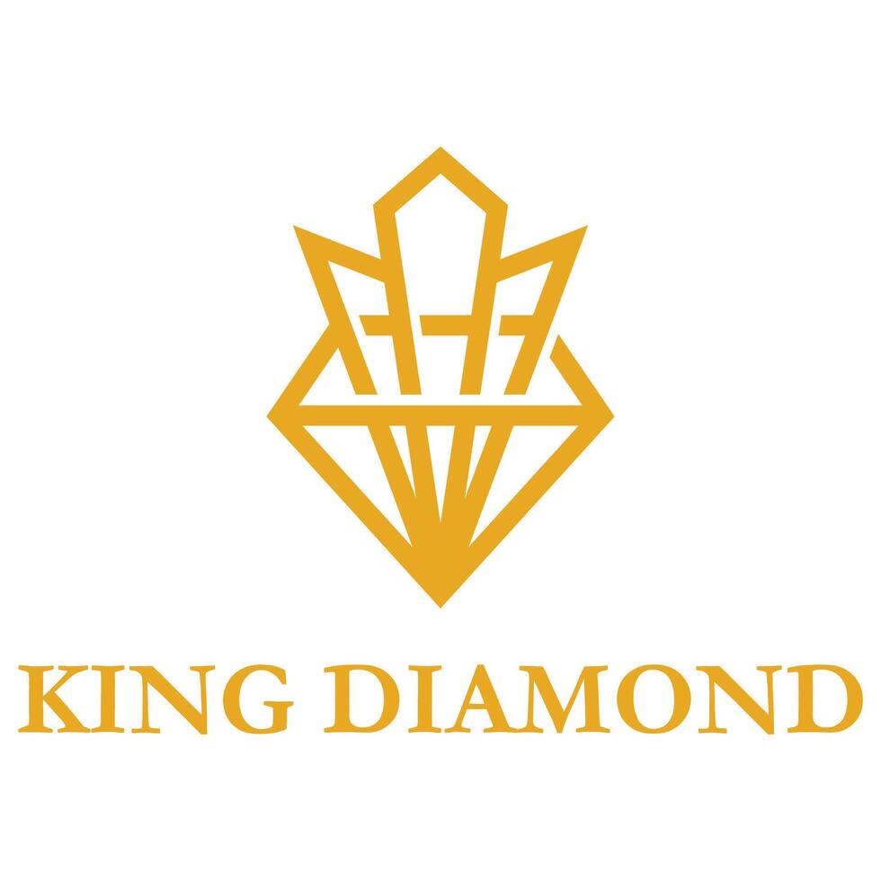 king diamond crown isolated on white background vector