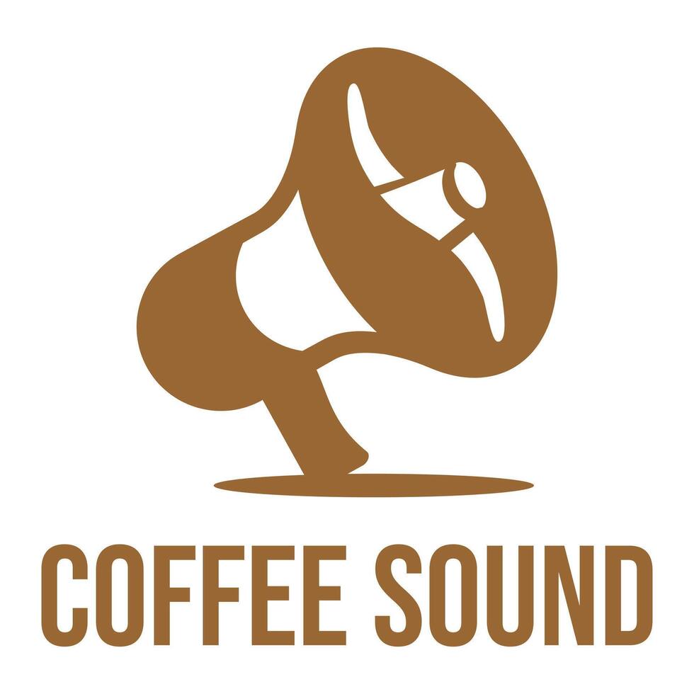 coffee sound speaker cafe shop isolated on white background vector