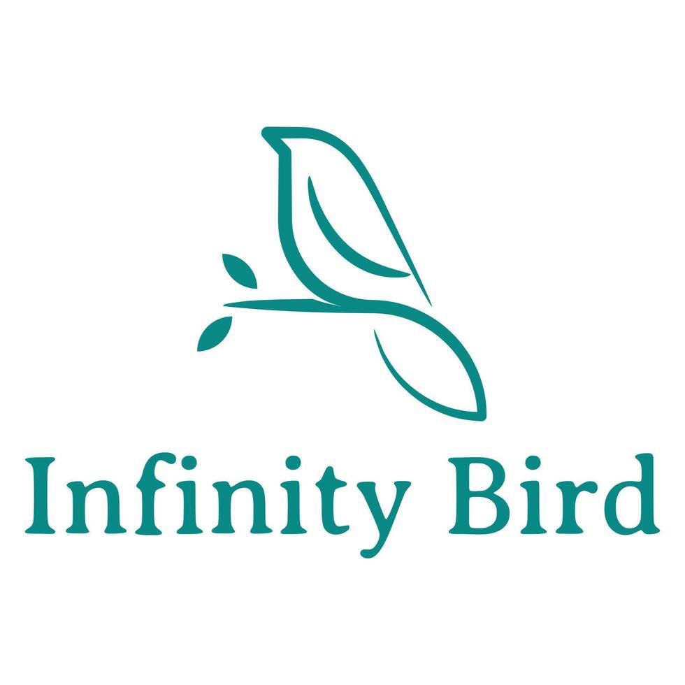 infinity bird isolated on white background vector