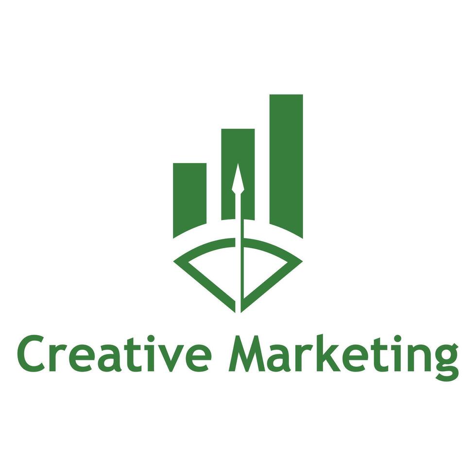 creative marketing flat minimalist logo design vector