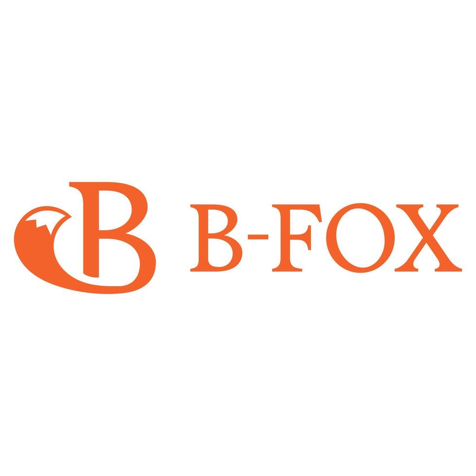 b letter fox isolated on white background vector