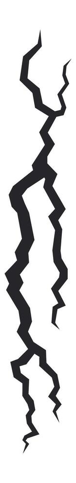Long, jagged crack splitting a white surface, creating a stark division while representing themes of brokenness, damage, and separation in an abstract design vector
