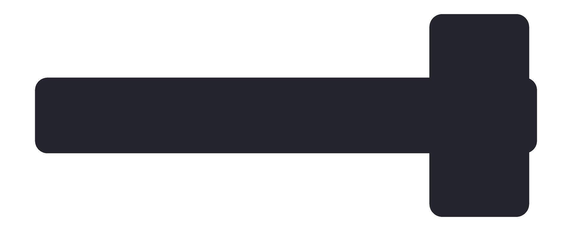 Simple black minus sign serving as a subtracting icon, representing a negative symbol for removal. Isolated on a clean white background, emphasizing its graphic clarity vector