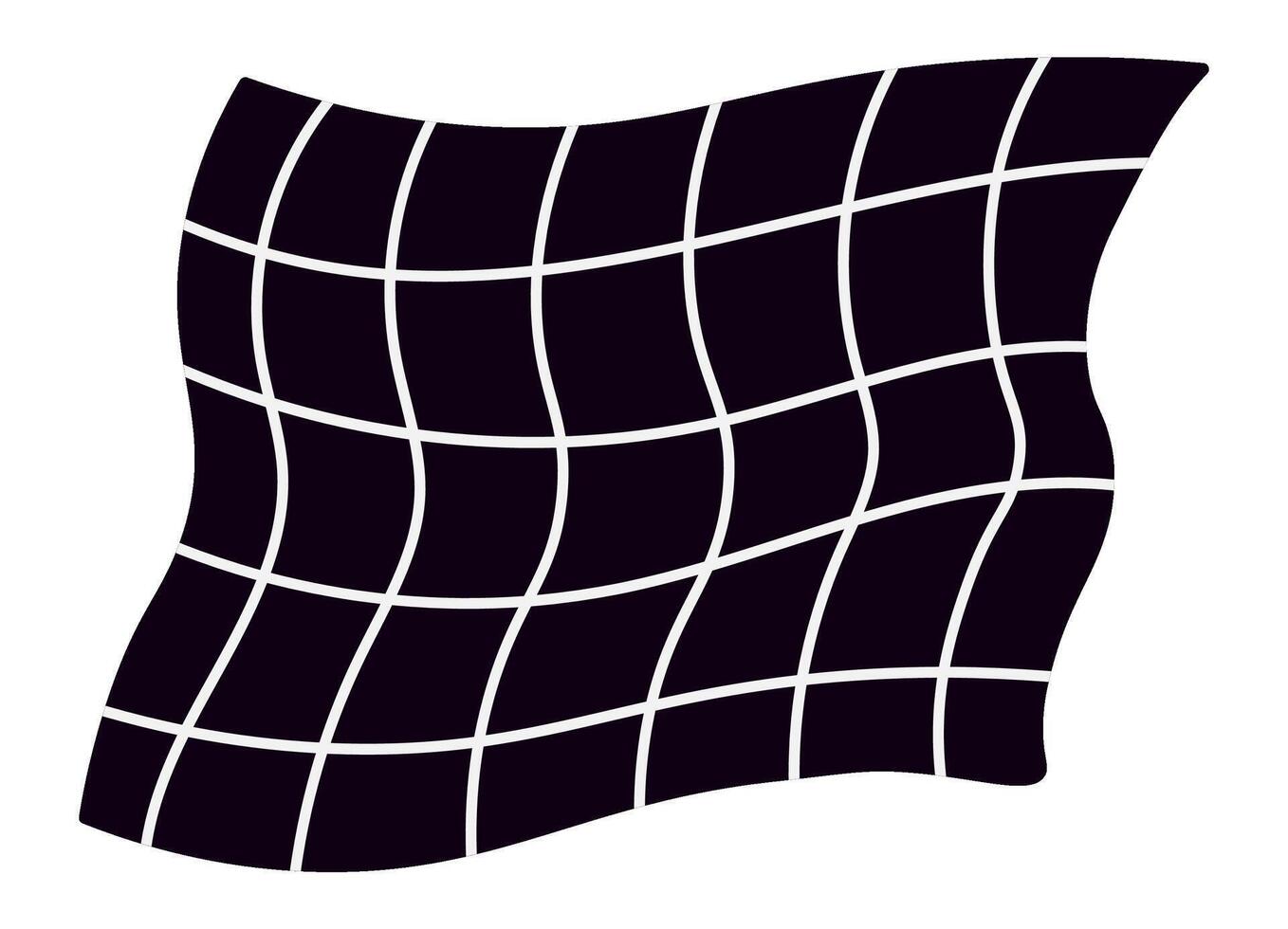Black and white checkered flag waving and creating a dynamic optical illusion. Perfect for backgrounds. Graphic design projects. And illustrations related to racing. Competition. Or abstract concepts vector