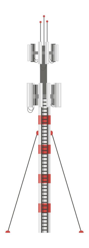 Cellular tower delivering high speed internet and mobile communication, fostering seamless connectivity across both urban and rural landscapes while enhancing network reliability and coverage vector
