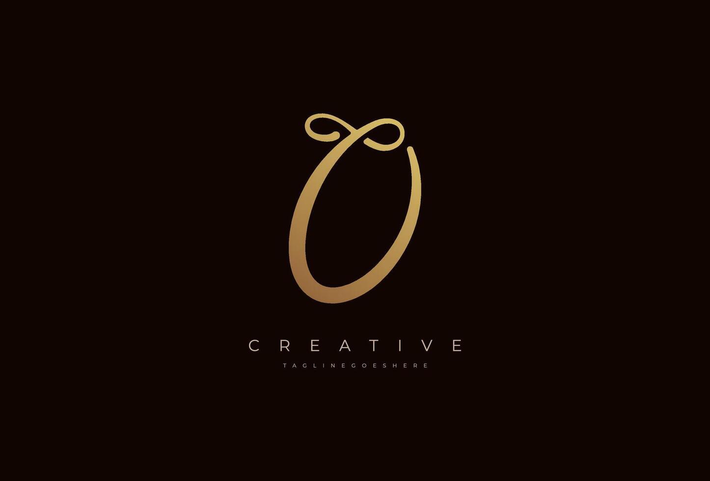 Letter O calligraphy Logo, Luxury letter O with infinity icon combination vector
