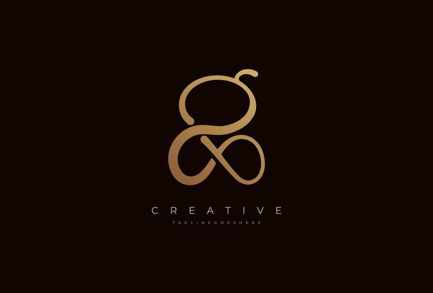 Letter G calligraphy Logo, Luxury letter G with infinity icon combination vector