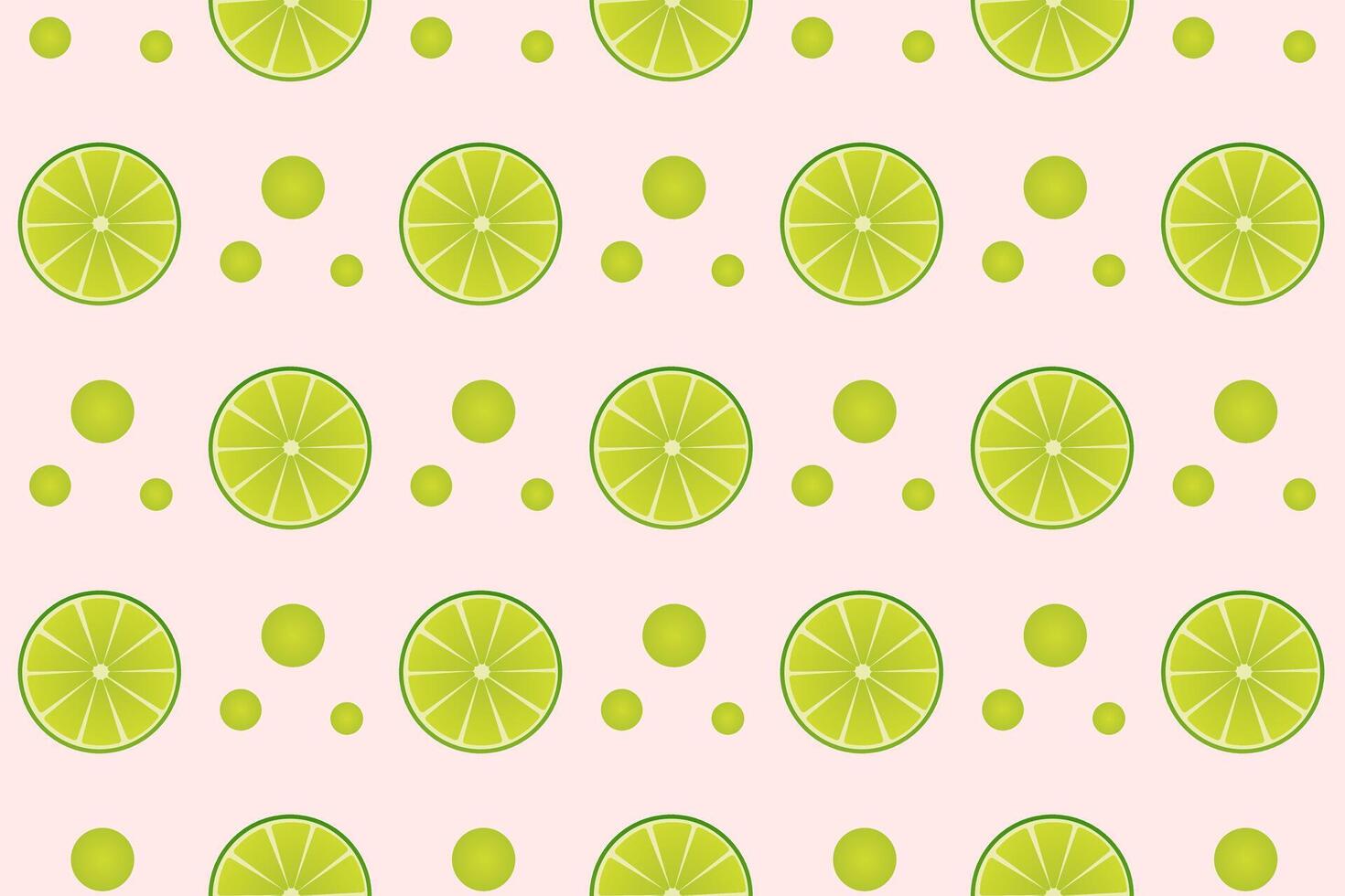 Seamless repeating pattern of lime slices on white background. illustration. vector